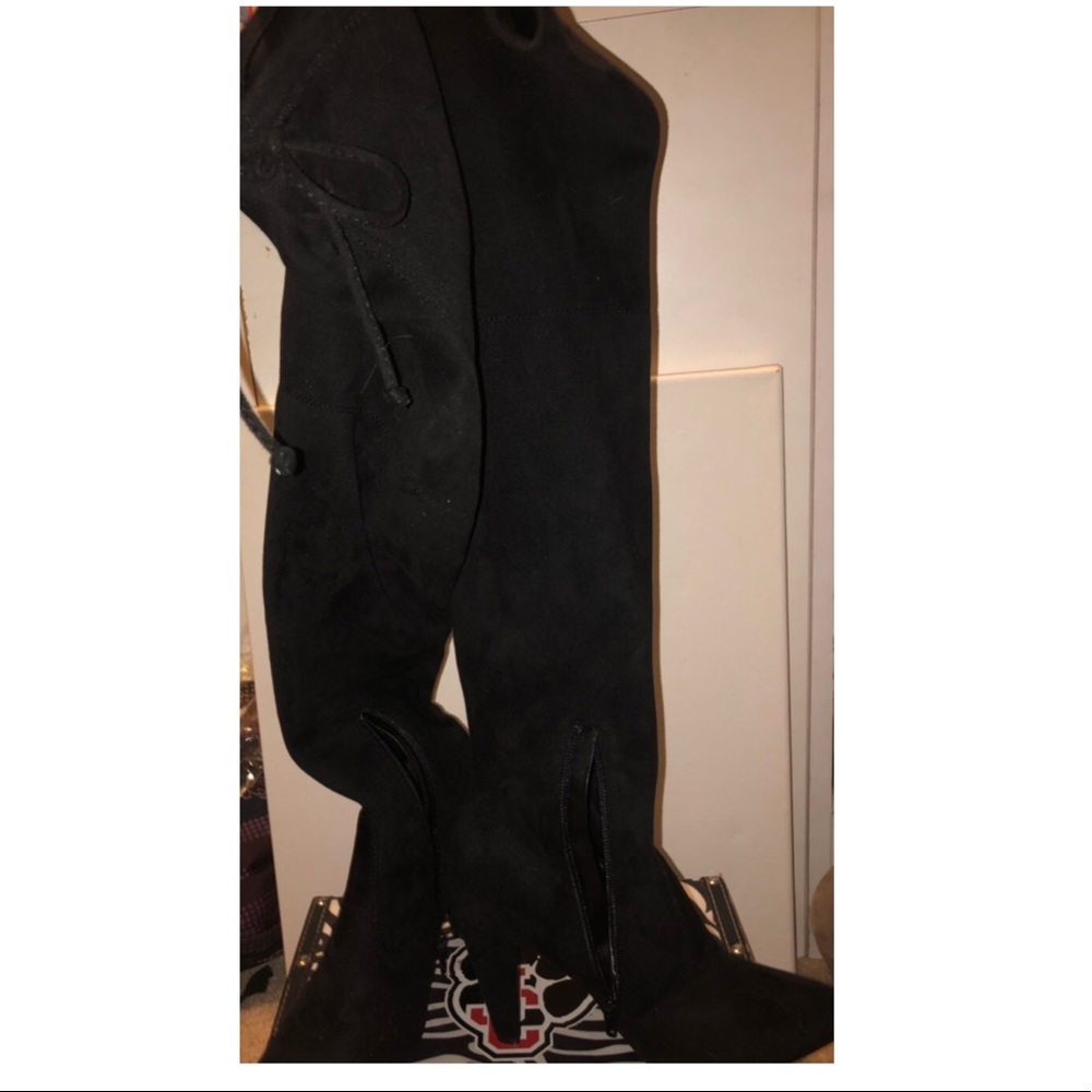 Above the knee women’s suede boots
